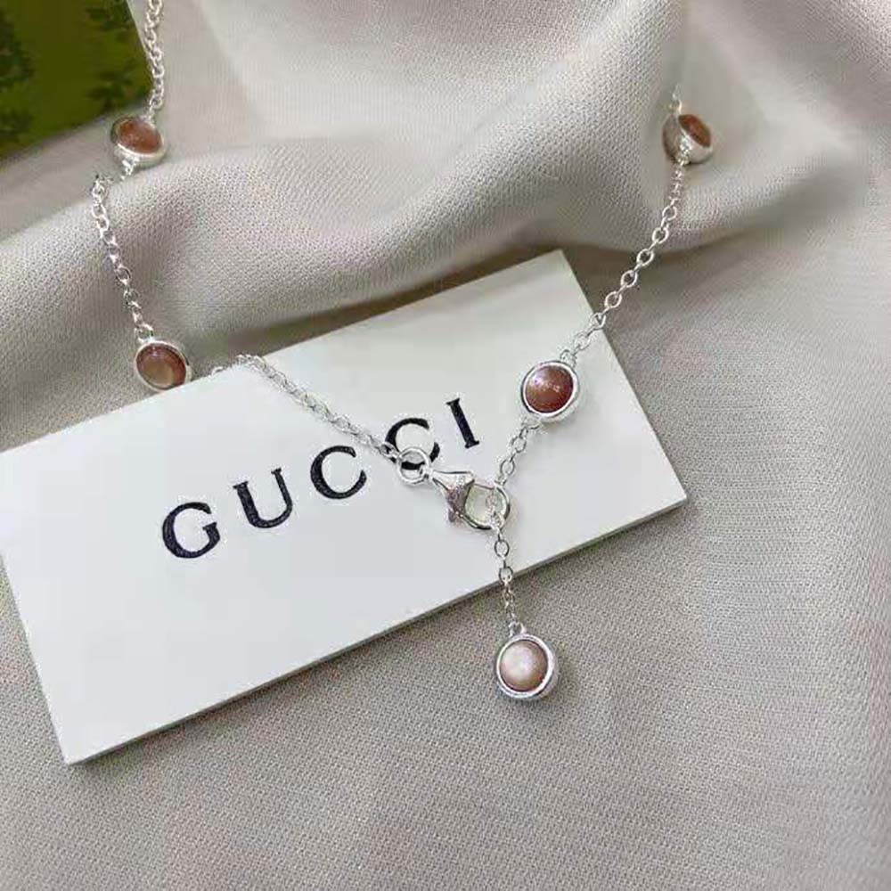 G*u*i women double g mother of pearl necklace