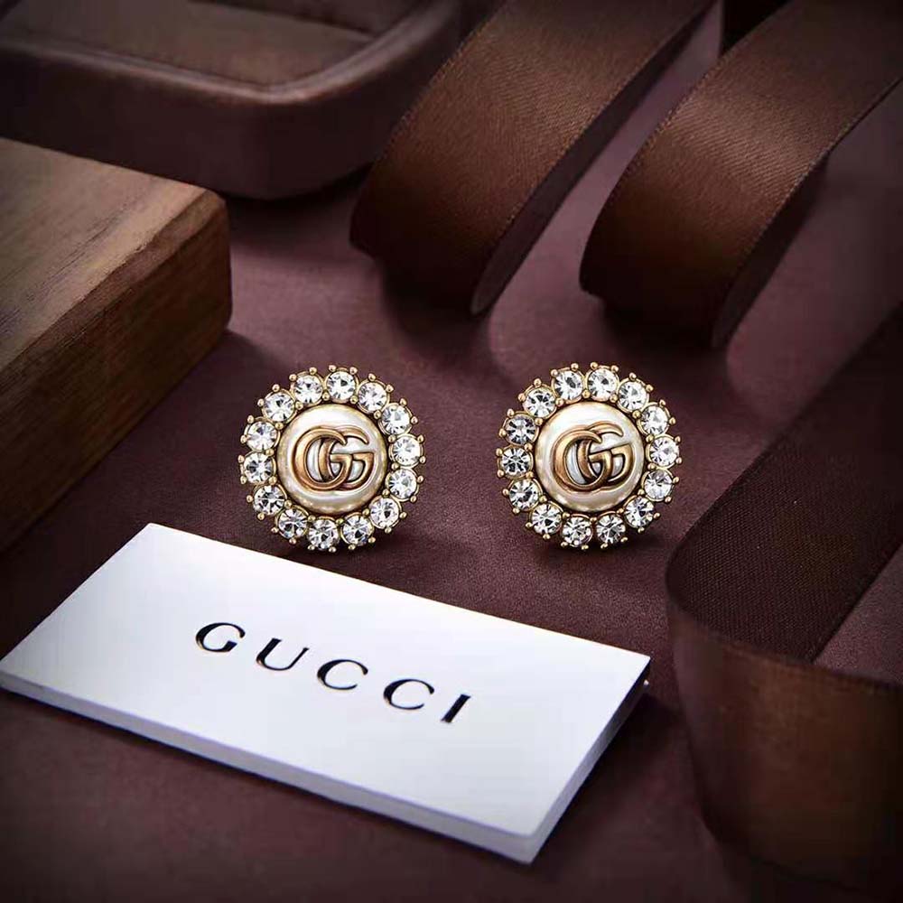 G*u*i women gg marmont flower stud earrings