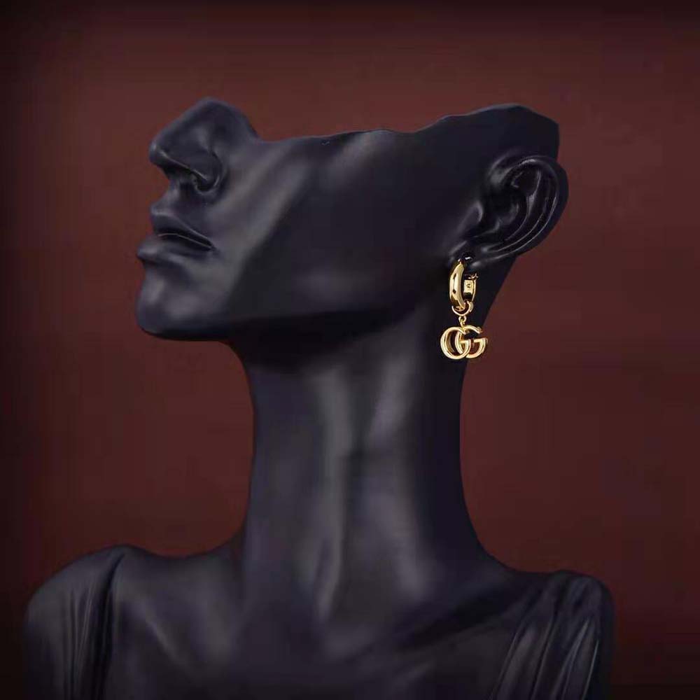 G*u*i women gg running yellow gold earrings