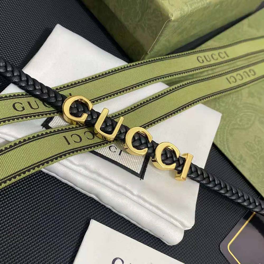G*u*i women leather ‘G*u*i’ bracelet
