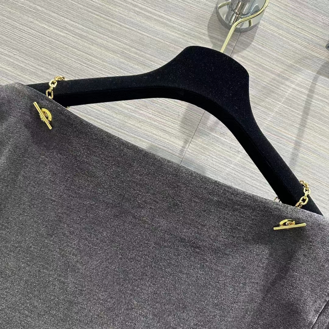 Louis Vuitton LV Women Bateau Neck T-Shirt Cotton Metal Grey Regular Fit