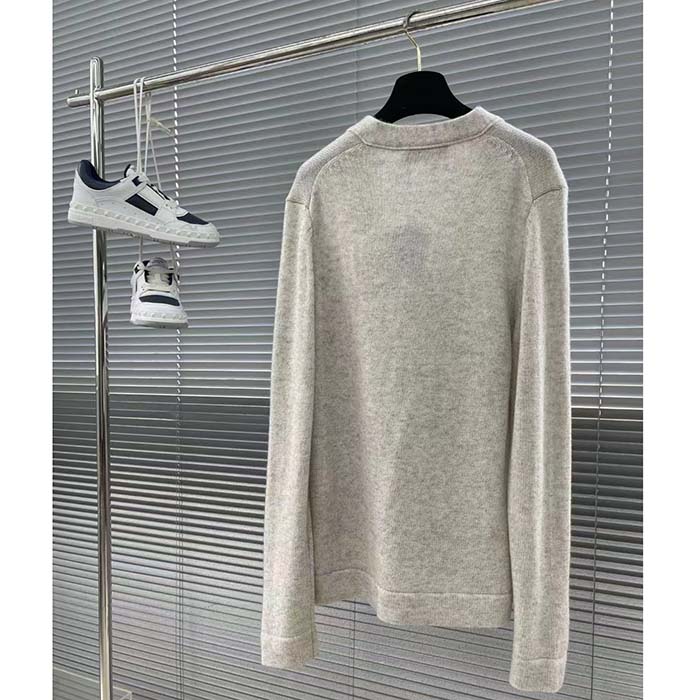 Dior Men CD Christian Dior Couture Cardigan Beige Cashmere Jersey