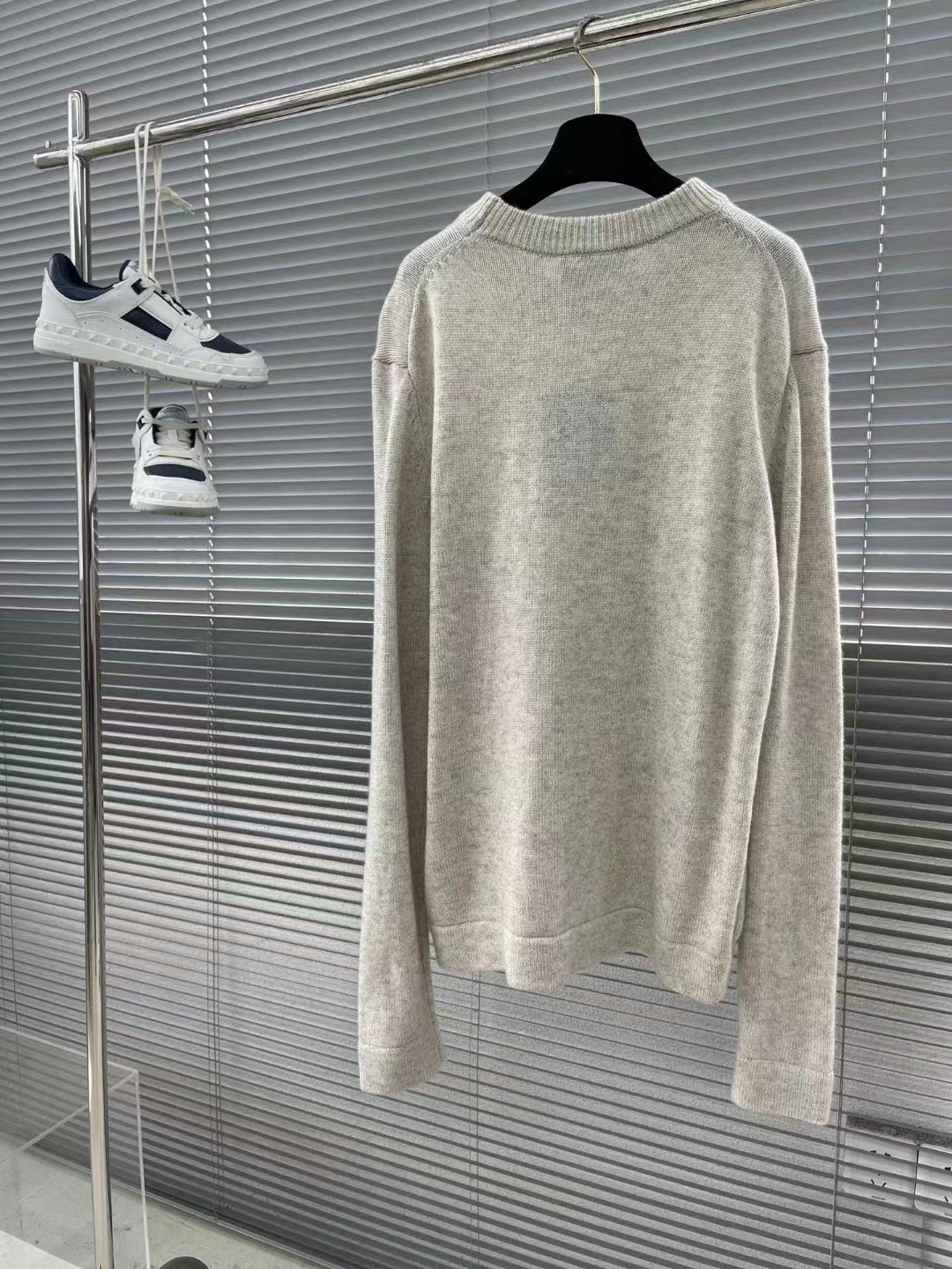 Dior Men CD Christian Dior Couture Sweater Beige Cashmere Jersey