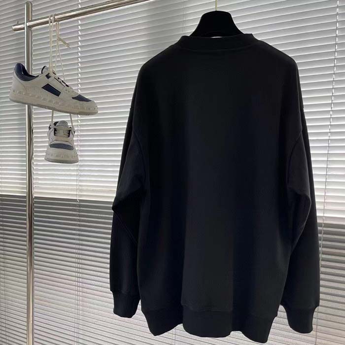 dior women cd Di*m*nd oversized sweatshirt navy blue organic cotton fleece