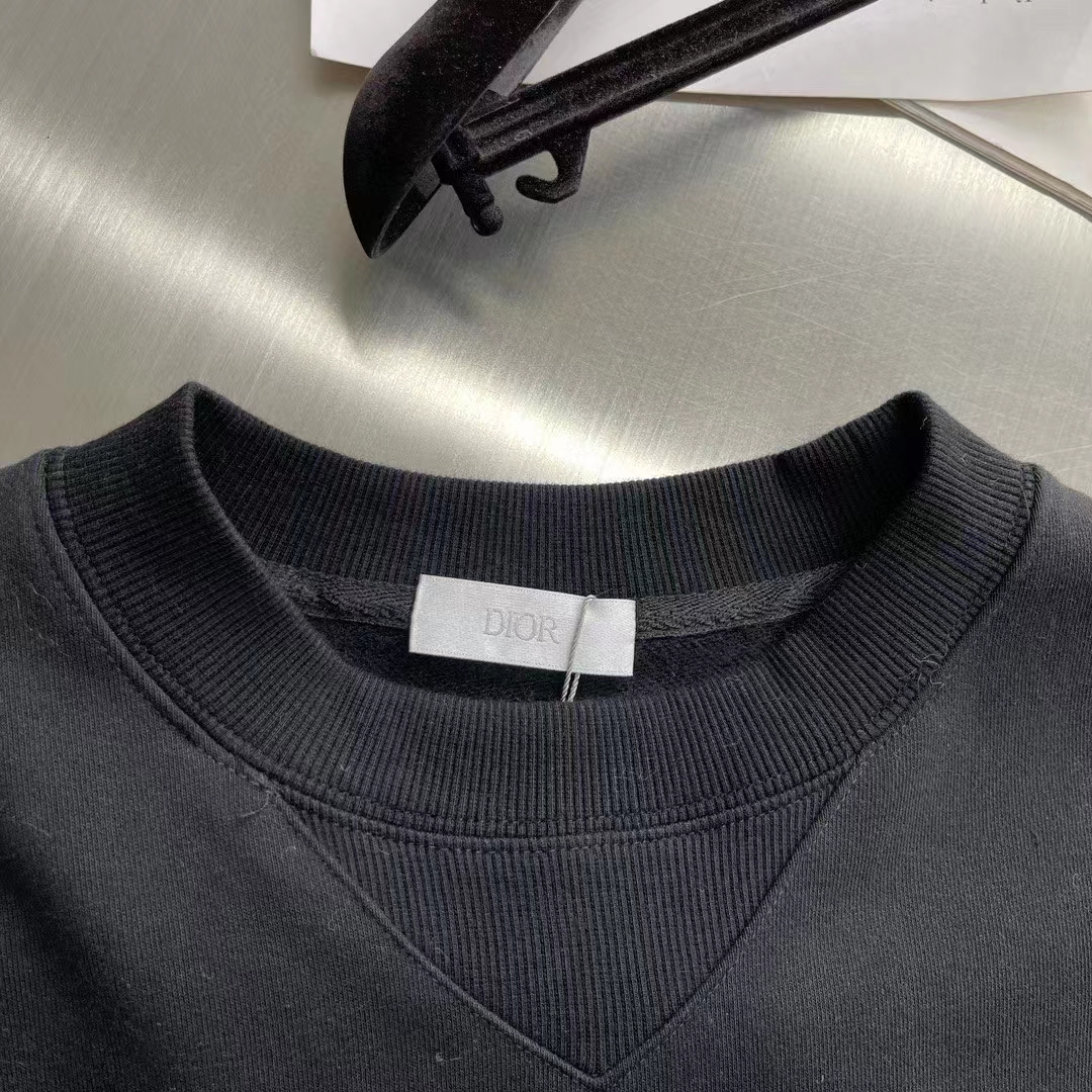 dior women cd Di*m*nd oversized sweatshirt navy blue organic cotton fleece