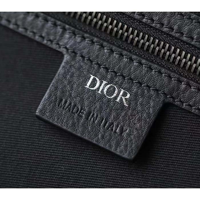 Dior Unisex CD Weekend 40 Bag Black Maxi Dior Oblique Jacquard