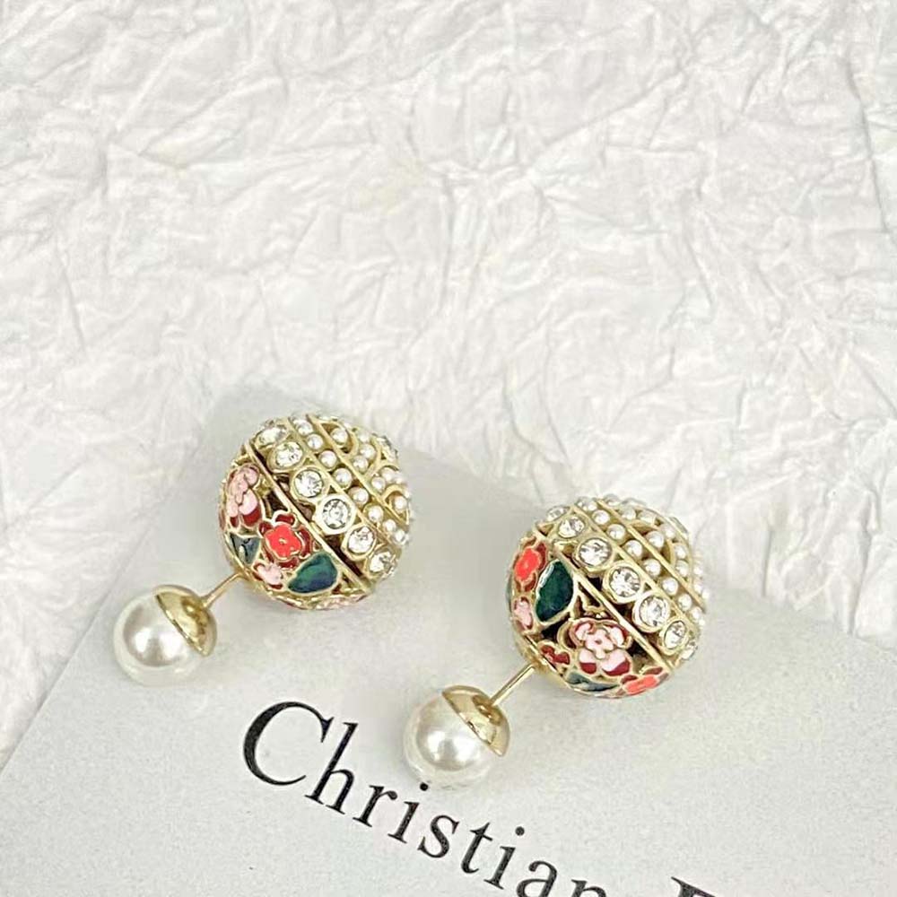 Dior Women 30 Tribales Earrings Gold-Finish Metal