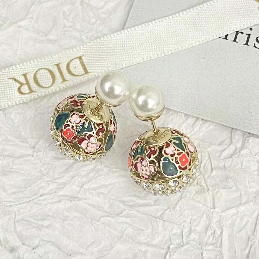 Dior Women 30 Tribales Earrings Gold-Finish Metal