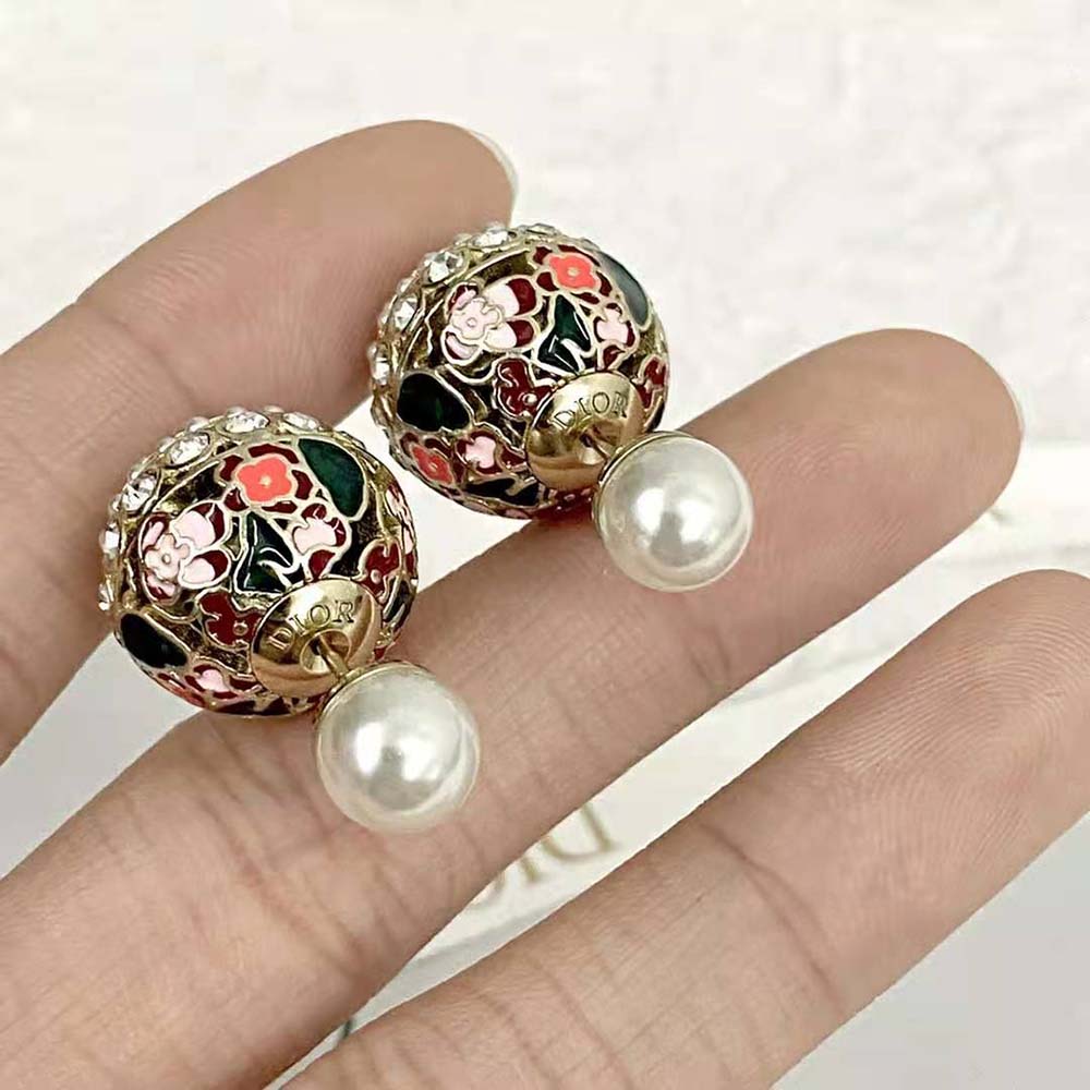 Dior Women 30 Tribales Earrings Gold-Finish Metal