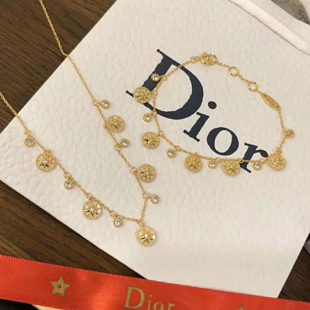 dior women rose des vents bracelet yellow gold Di*m*nds and mother-of-pearl
