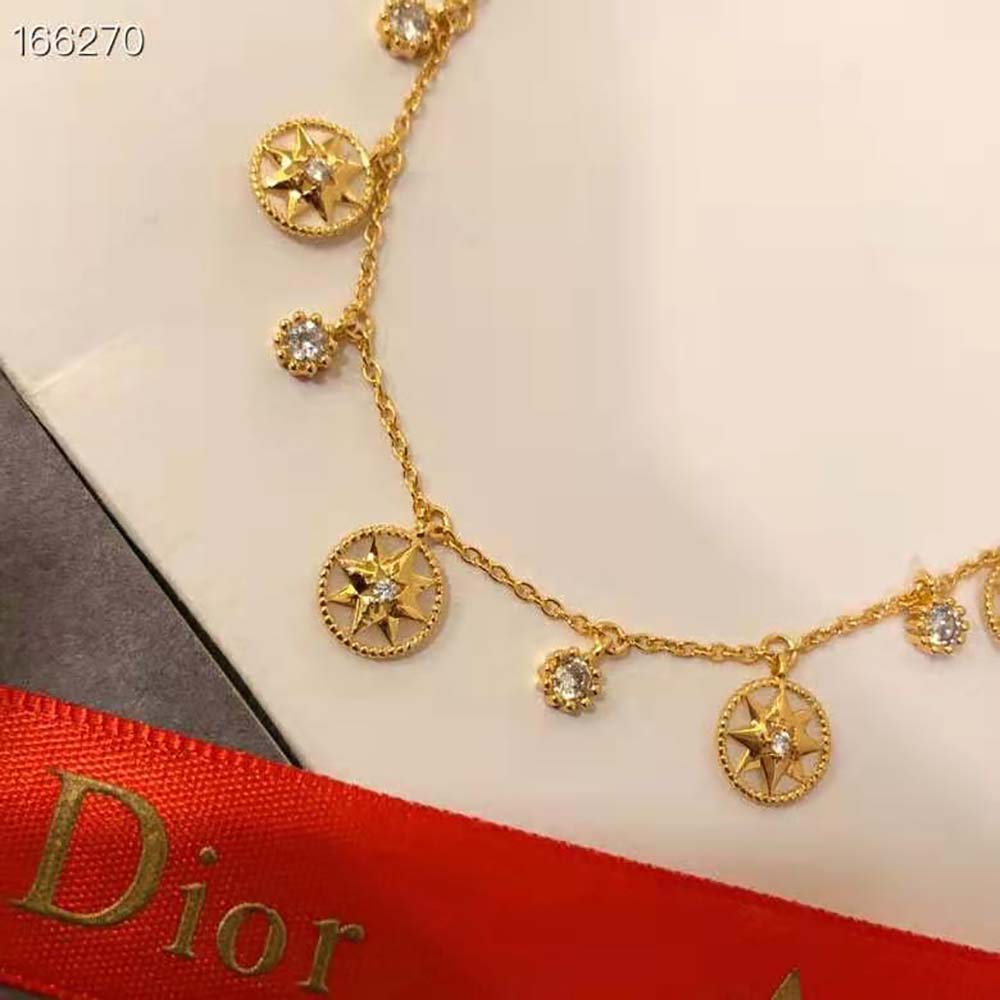 dior women rose des vents necklace yellow gold Di*m*nds and mother-of-pearl