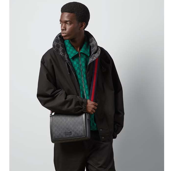 G*u*i gg unisex ophidia gg crossbody bag gg black supreme canvas leather