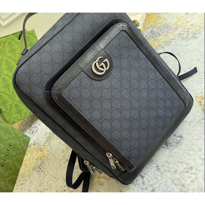G*u*i unisex ophidia gg medium backpack navy blue black gg supreme canvas double g
