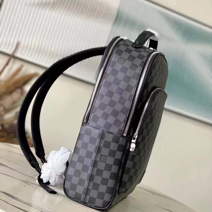 Louis Vuitton LV Unisex Avenue Backpack Damier Graphite Coated Canvas Cowhide-Leather