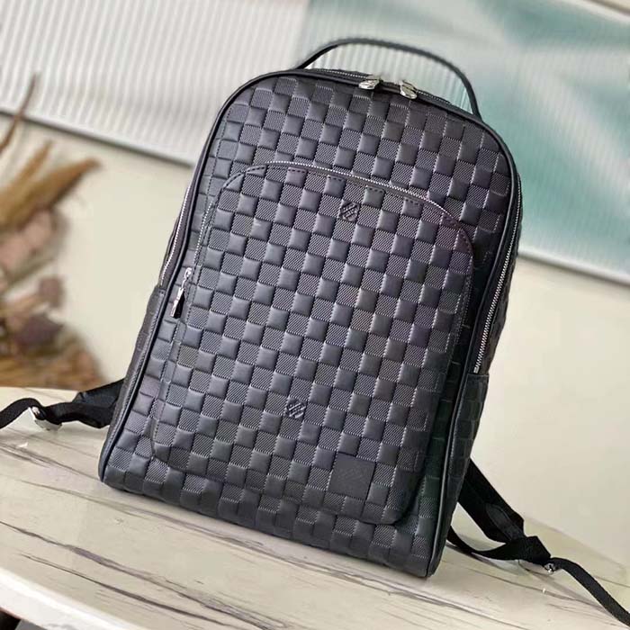 Louis Vuitton LV Unisex Avenue Backpack Damier Infini Cowhide Leather Black Cowhide-Leather
