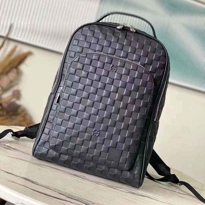 Louis Vuitton LV Unisex Avenue Backpack Damier Infini Cowhide Leather Black Cowhide-Leather