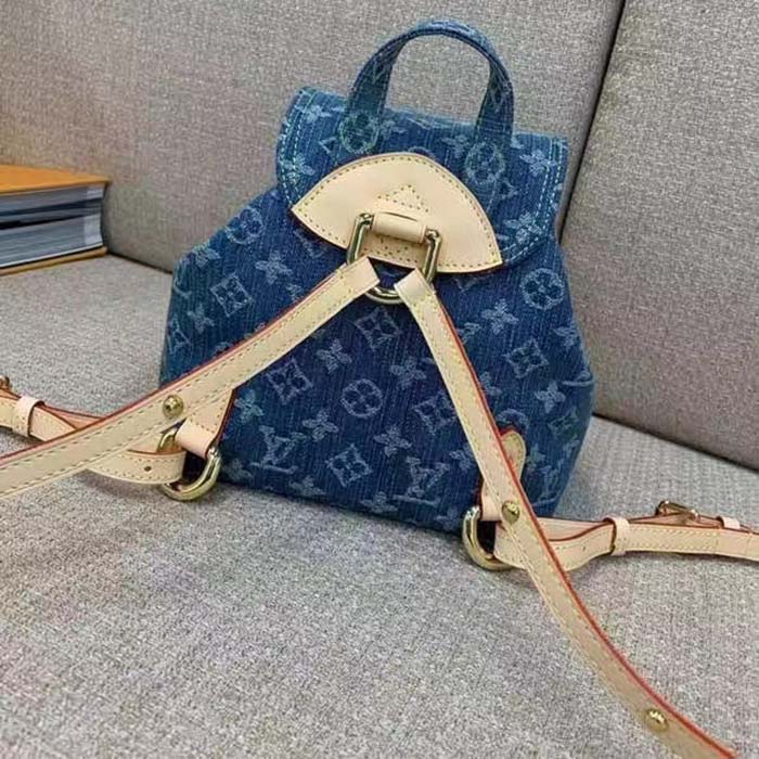 Louis Vuitton LV Unisex Venice Denim Blue GOTS Certified Cotton Monogram Denim Canvas
