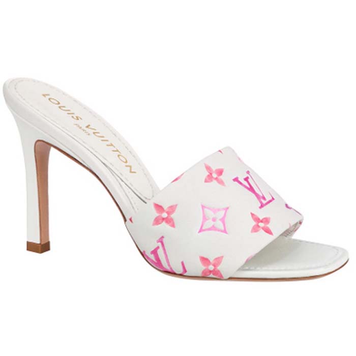 Louis Vuitton LV Women Revival Mule Pink Monogram-Debossed Lamb Leather 9.5 CM Heel