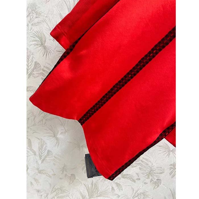 Louis Vuitton LV Women Sporty Mesh Accent Dress Bright Red Black Regular Fit