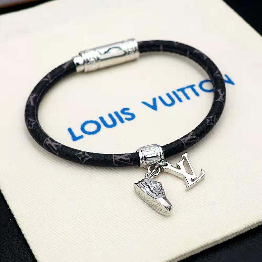 Louis Vuitton Men LV Icon Trainer Leather Bracelet