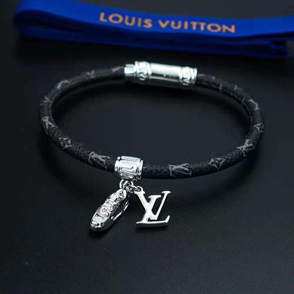 Louis Vuitton Men LV Icon Trainer Leather Bracelet