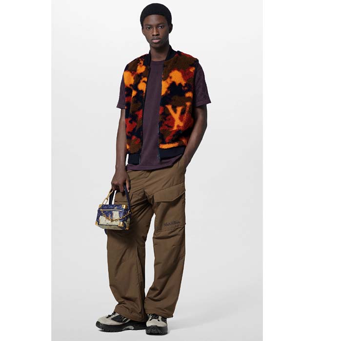 Louis Vuitton Men LV Reversible Fleece Gilet Regular Fit Zip Closure Multicolor