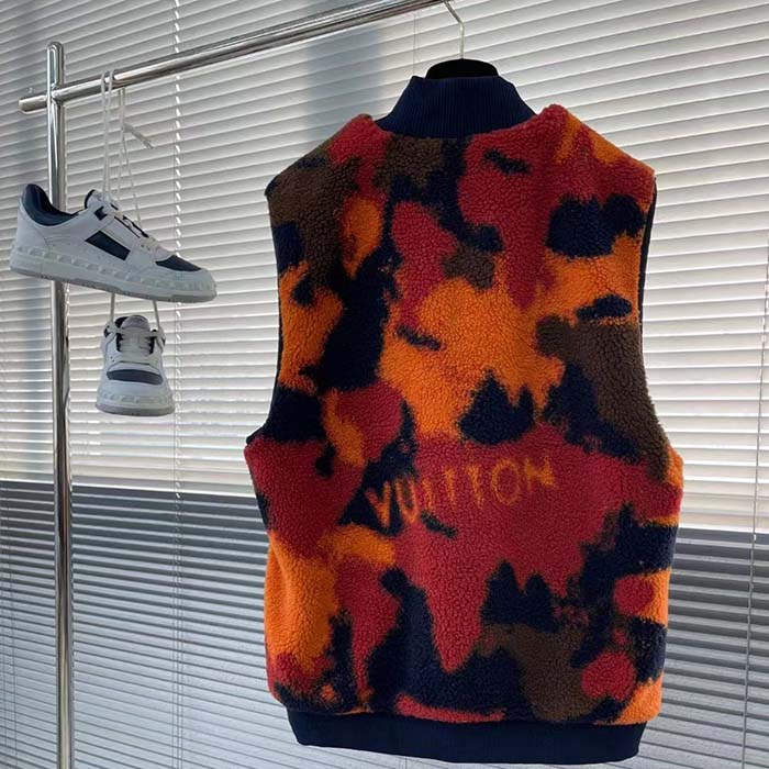 Louis Vuitton Men LV Reversible Fleece Gilet Regular Fit Zip Closure Multicolor