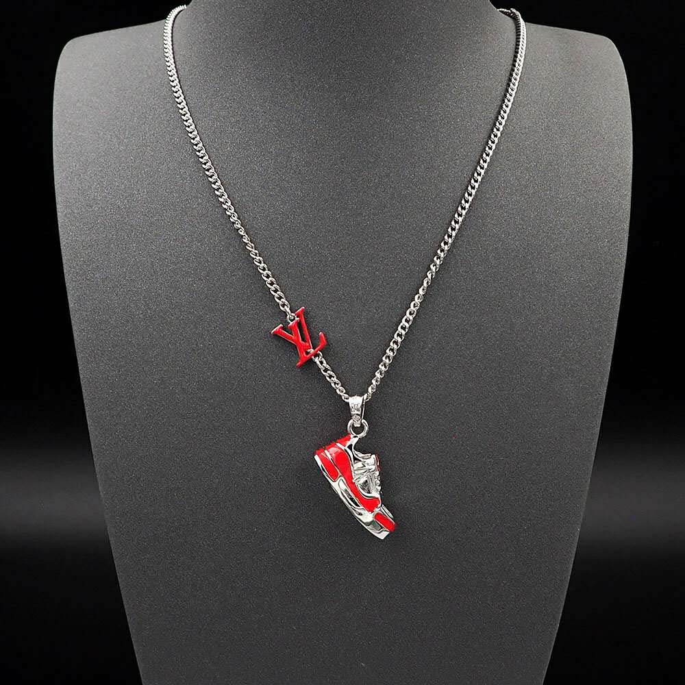 Louis Vuitton Unisex LV Trainer Necklace-Red