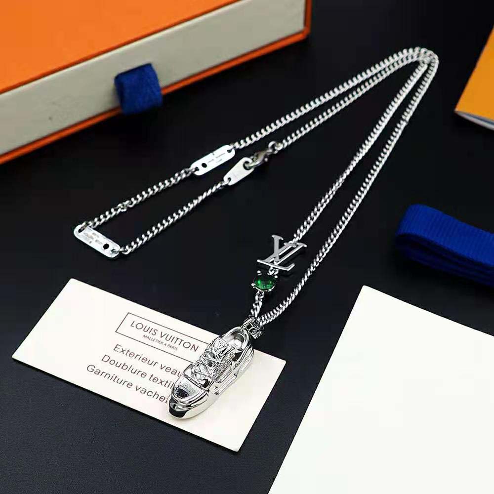 Louis Vuitton Unisex LV Trainer Strass Necklace-Green