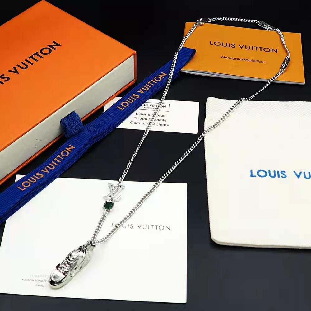 Louis Vuitton Unisex LV Trainer Strass Necklace-Green