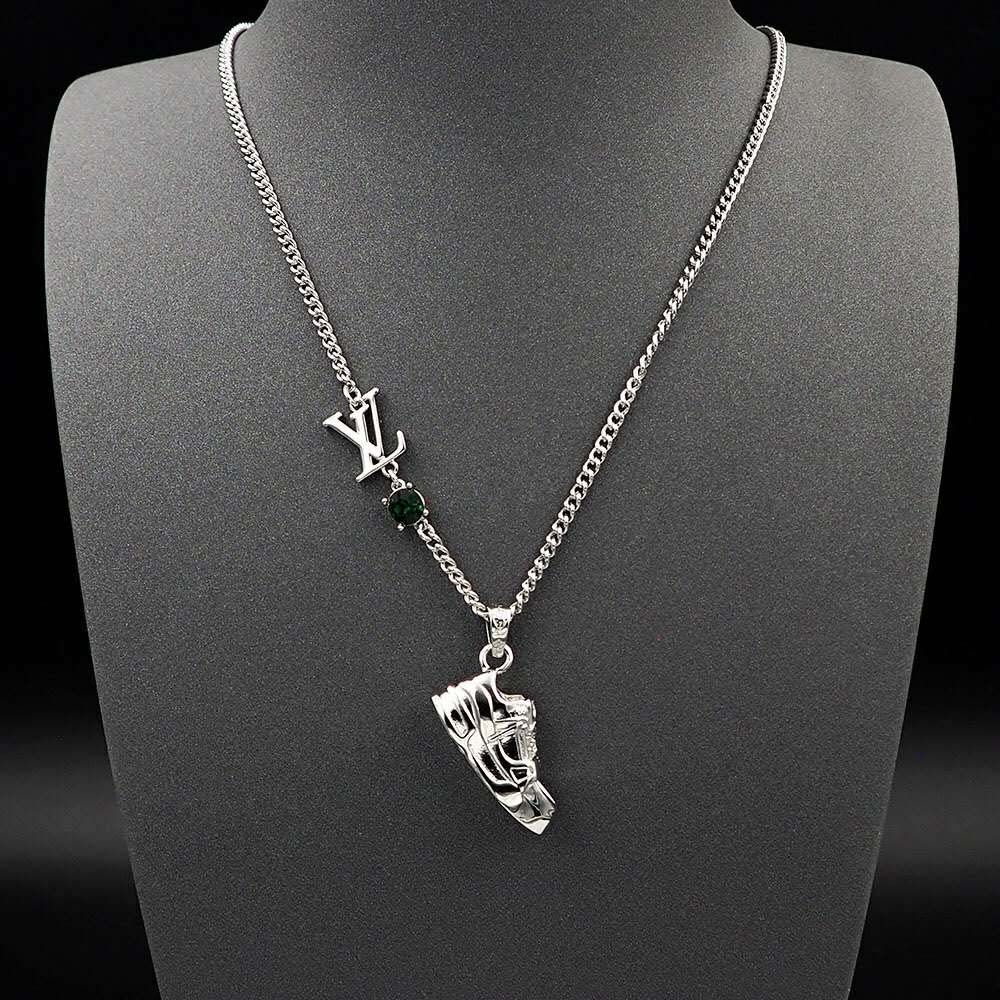 Louis Vuitton Unisex LV Trainer Strass Necklace-Green