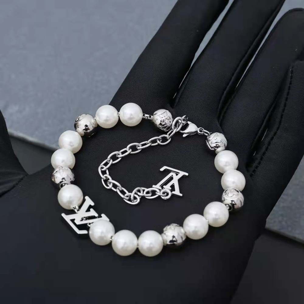 Louis Vuitton Unisex Monogram Pearls Bracelet