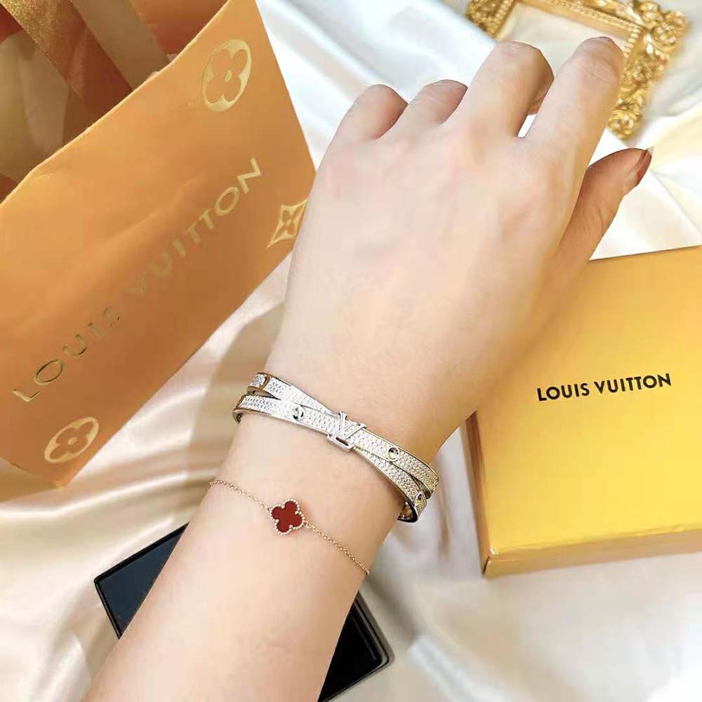 Louis Vuitton Women Empreinte Bangle White Gold