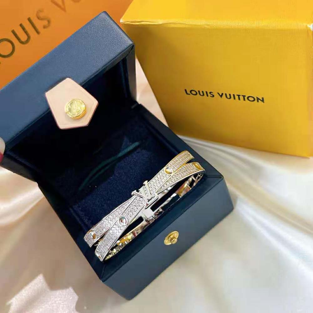 Louis Vuitton Women Empreinte Bangle White Gold