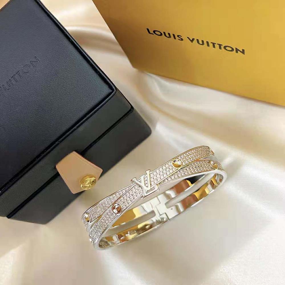 Louis Vuitton Women Empreinte Bangle White Gold