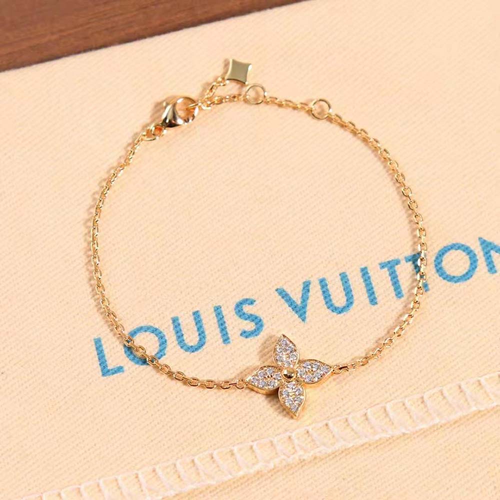 louis vuitton women idylle blossom bracelet pink gold and Di*m*nds