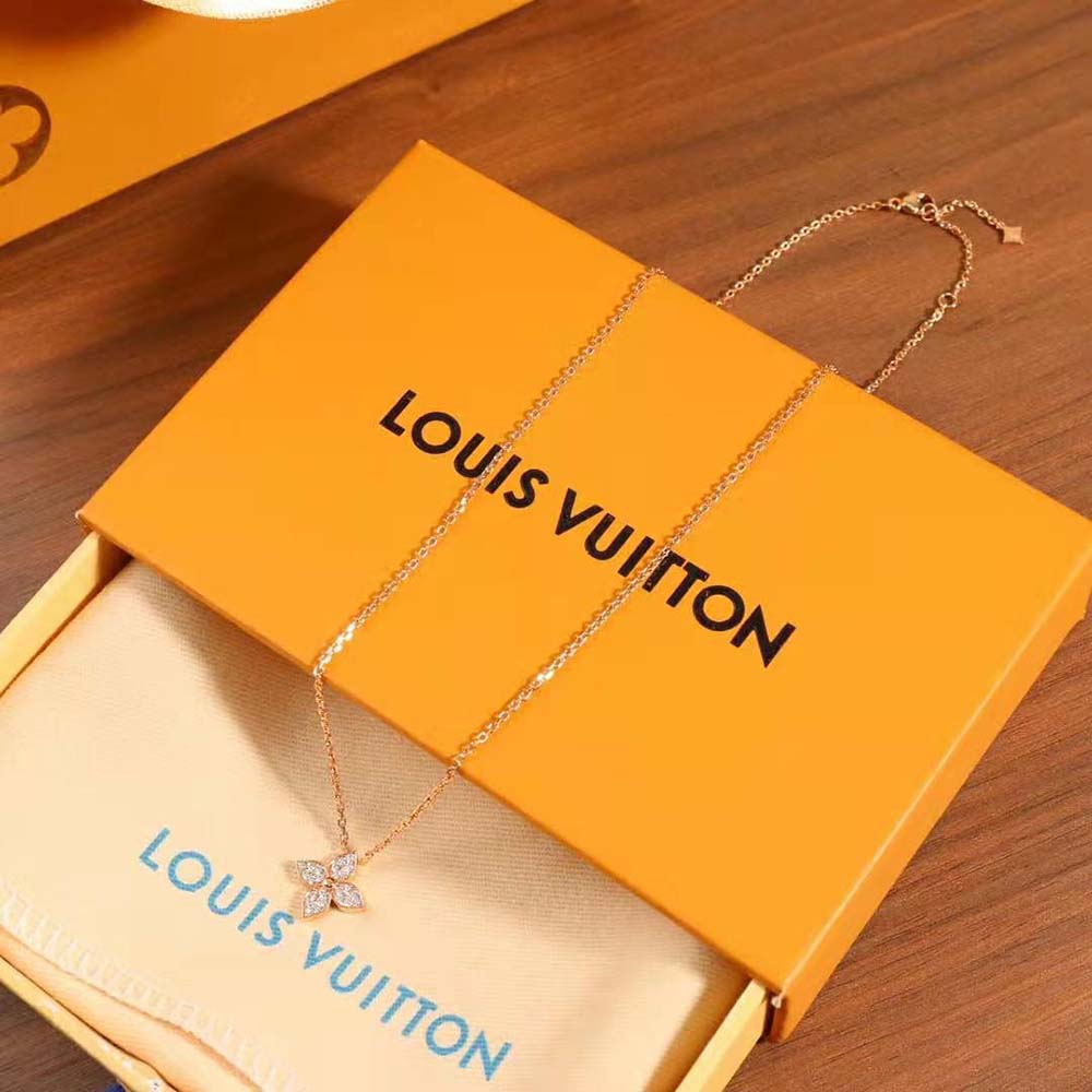 louis vuitton women idylle blossom pendant pink gold and Di*m*nds