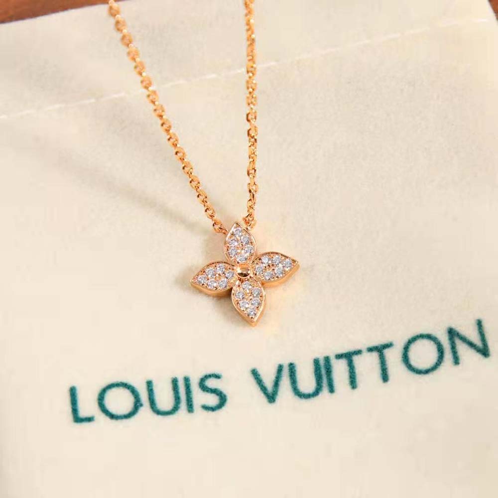 louis vuitton women idylle blossom pendant pink gold and Di*m*nds