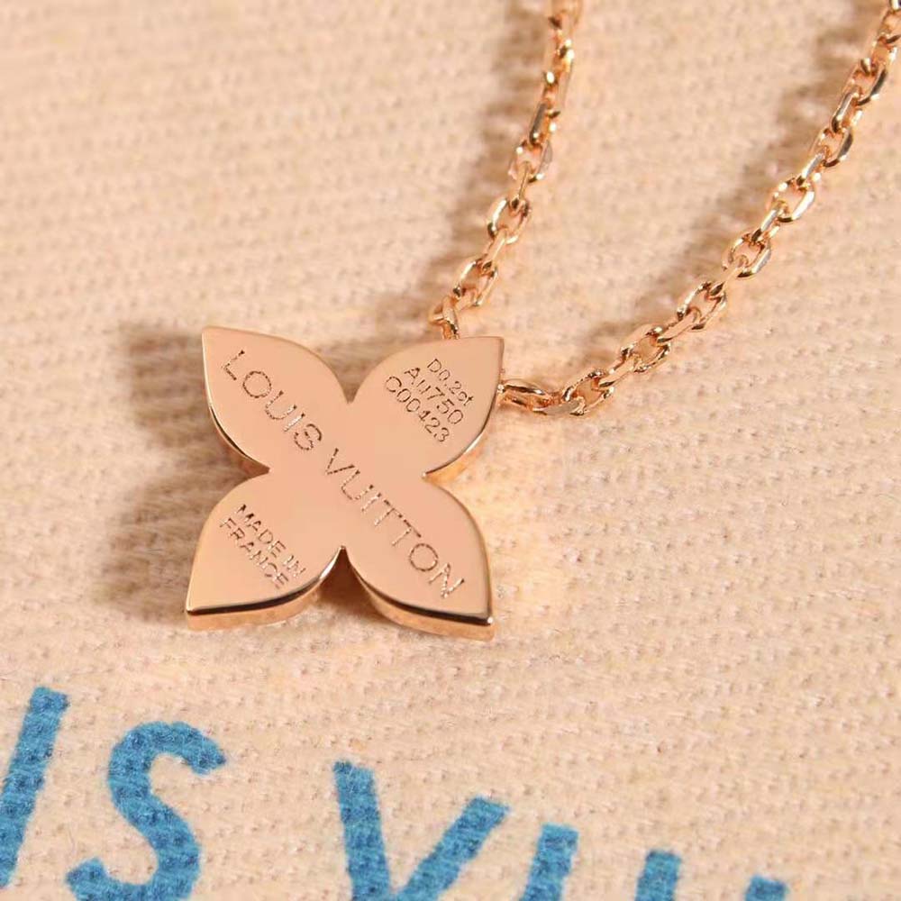 louis vuitton women idylle blossom pendant pink gold and Di*m*nds