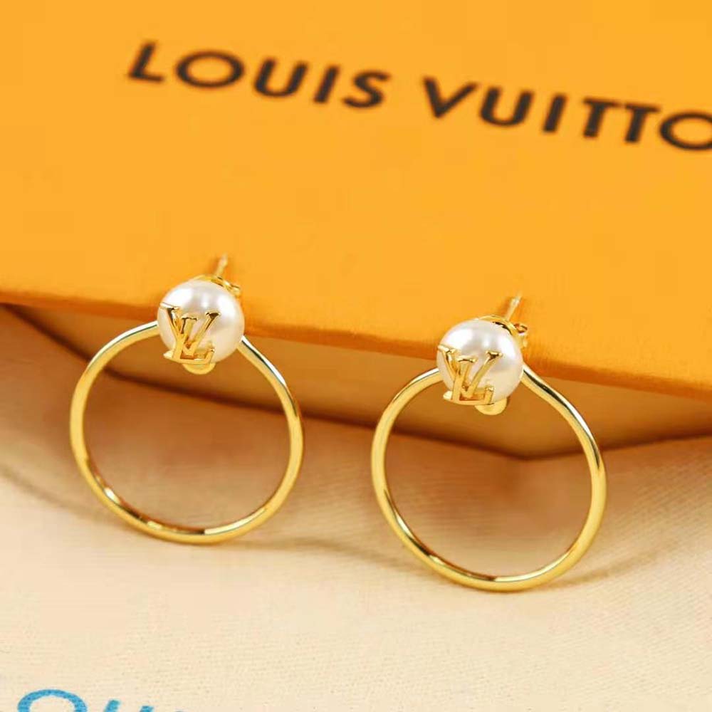 Louis Vuitton Women LV Eclipse Pearls Earrings