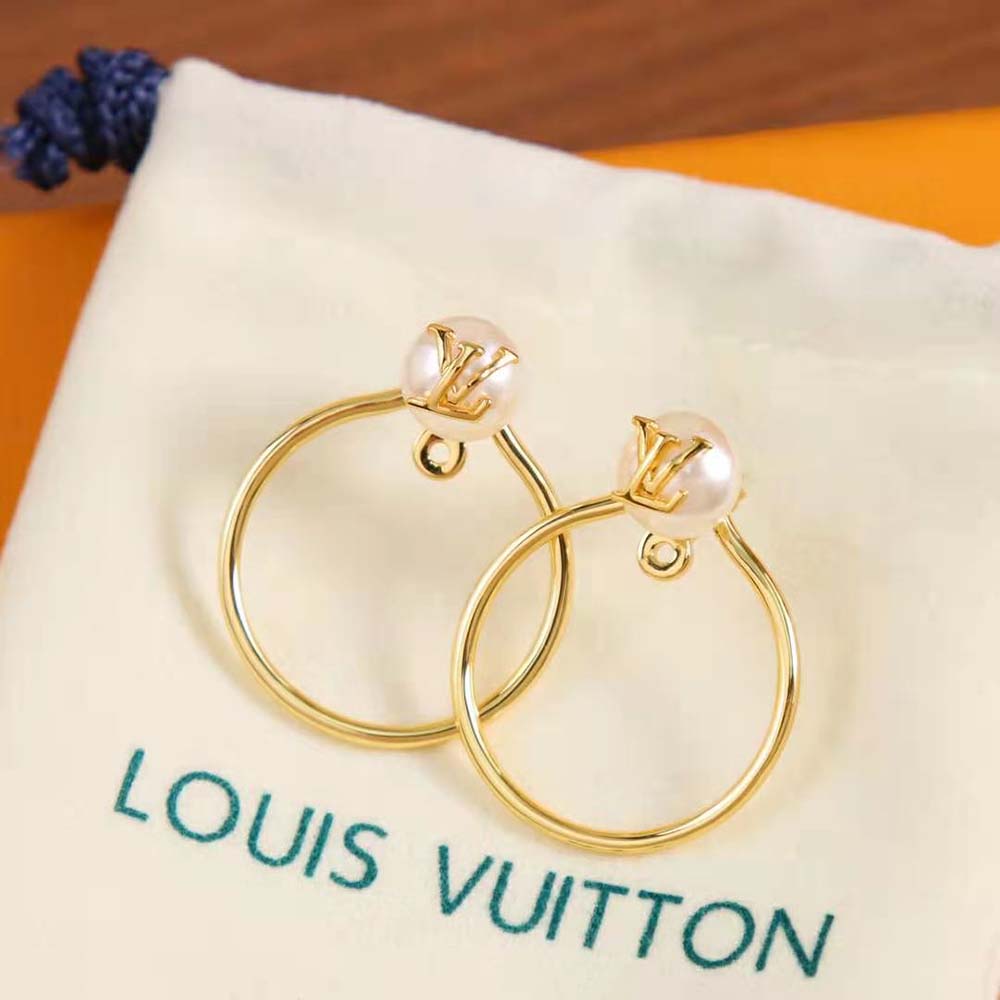 Louis Vuitton Women LV Eclipse Pearls Earrings