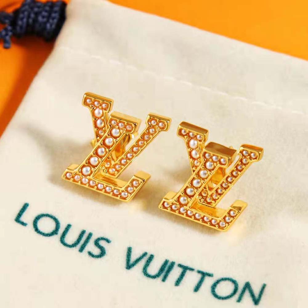 Louis Vuitton Women LV Iconic Pearls Earrings