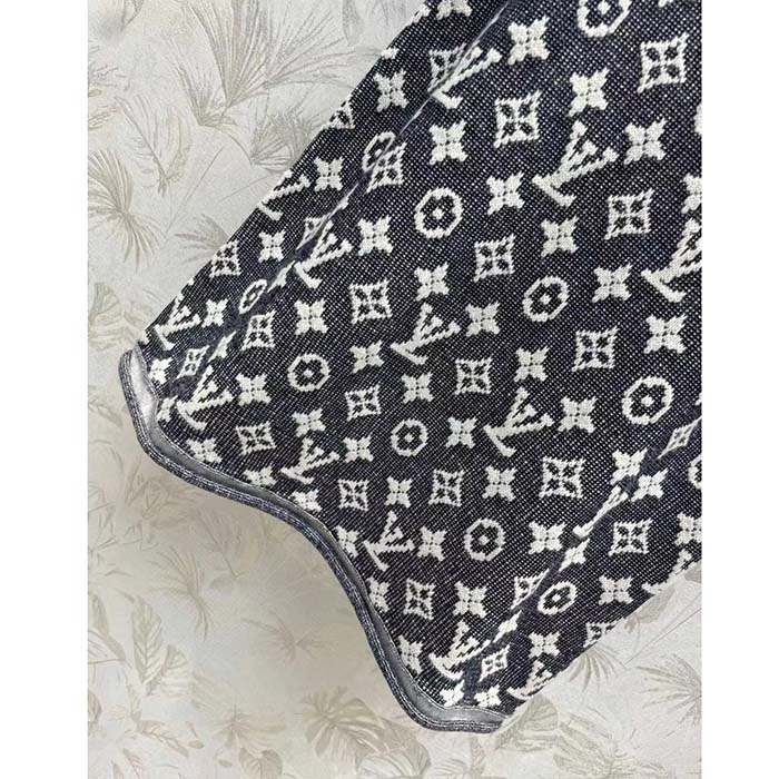 Louis Vuitton Men LV Monogram Jacquard Tank Top Wool Cotton Grey Blue Regular Fit