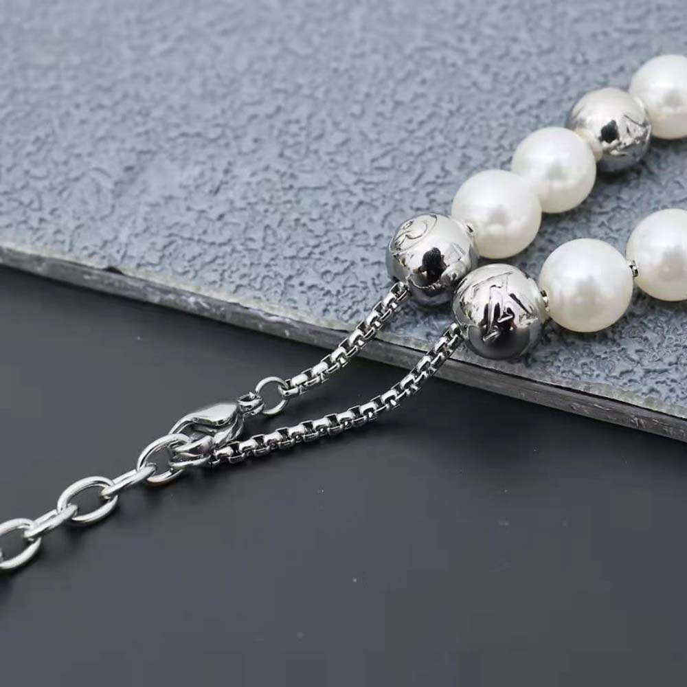 Louis Vuitton Unisex Monogram Pearls Necklace