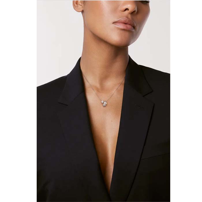 chanel women cc Étoile filante necklace 18k white gold Di*m*nds