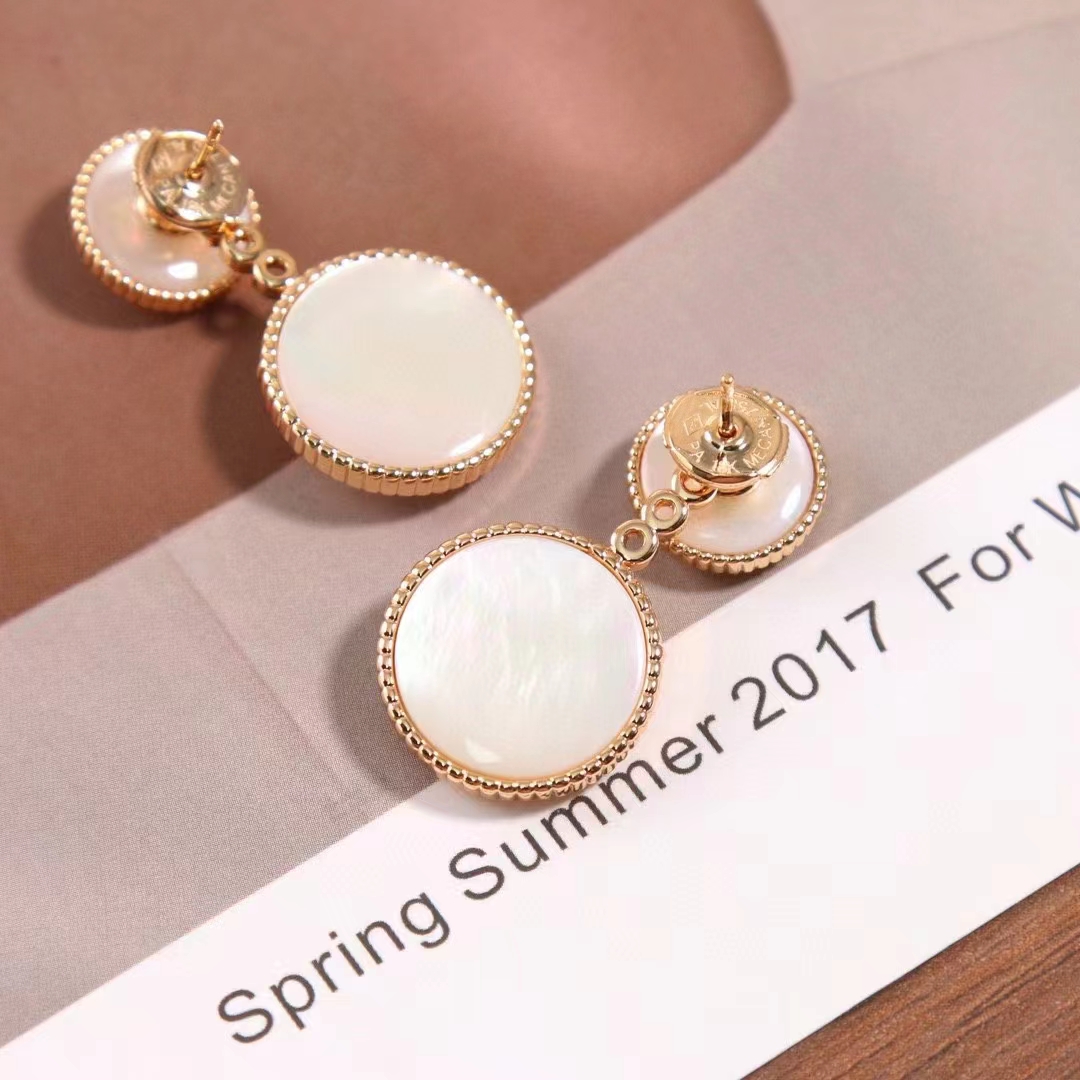 dior women cd rose des vents earring yellow gold Di*m*nds pearl