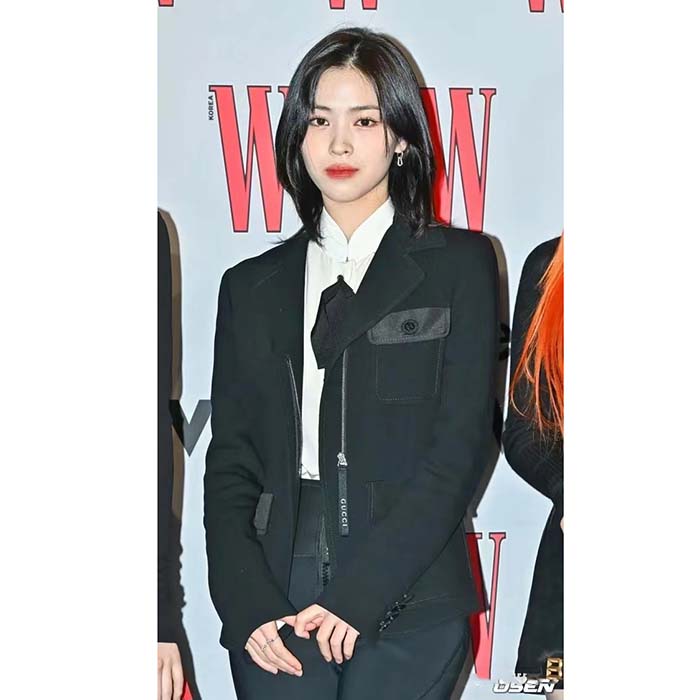 G*u*i women gg wool jacquard jacket black lined notch lapel petite fit