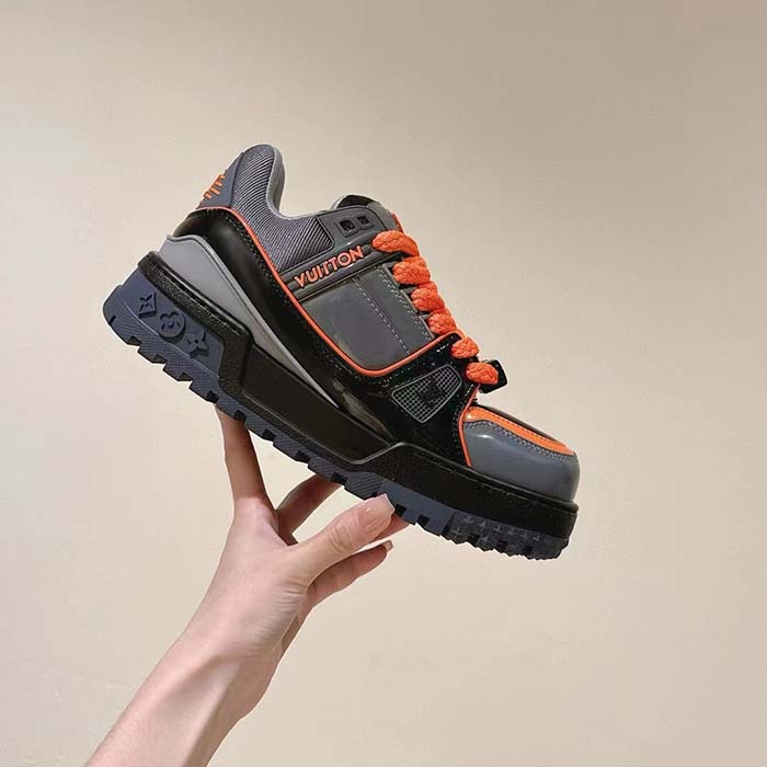 Louis Vuitton Unisex LV Trainer Maxi Sneaker Black Lasered Monogram Canvas 1ACF6I