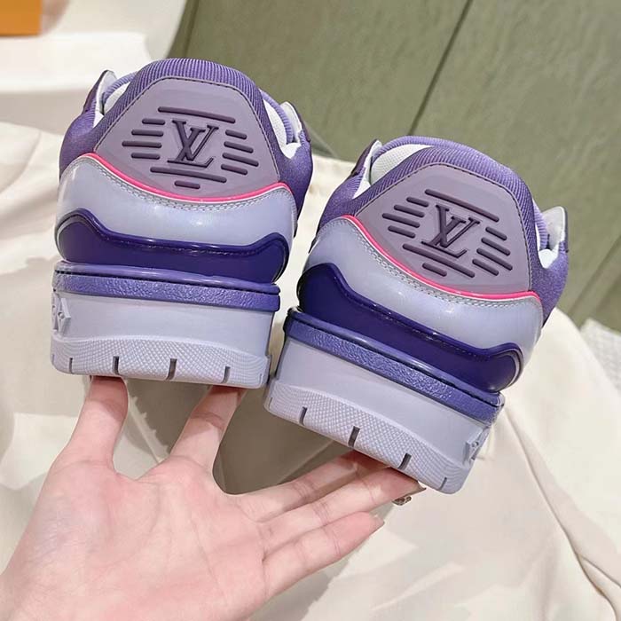 Louis Vuitton Unisex LV Trainer Maxi Sneaker Purple Lasered Monogram Canvas 1ACF72
