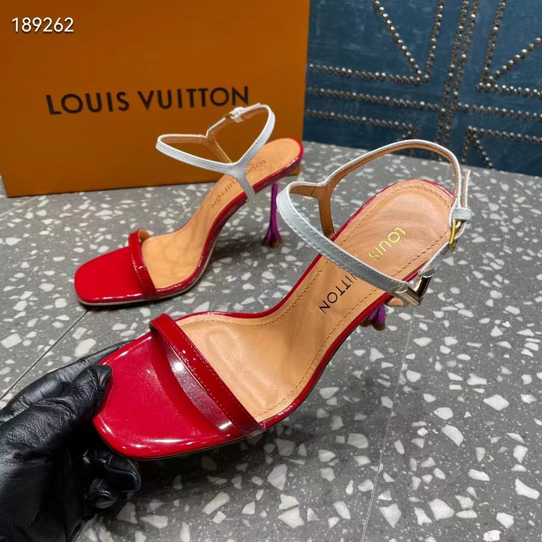 Louis Vuitton Women LV Blossom Sandal Red Patent Calf Leather 1AC8VX